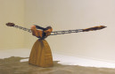 Letícia Marquez (Uberlândia, MG, 1953)  Díade, 1997, ferro, massa, madeira e resina, 146 x 413 x 92 cm, 
doação da artista, 1999
