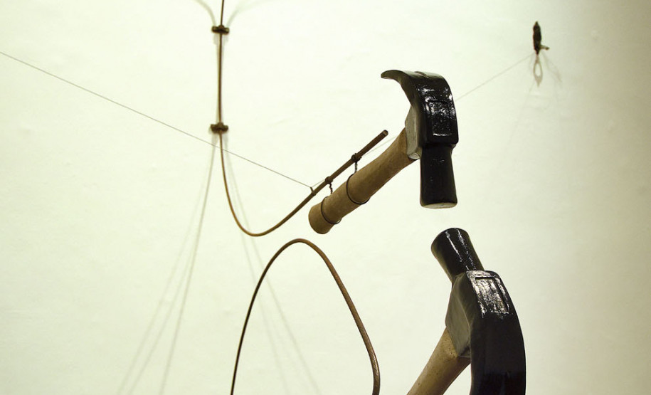 Obra "Puxadores de Tensão" do artista ganhador Eduardo Luiz de Freitas